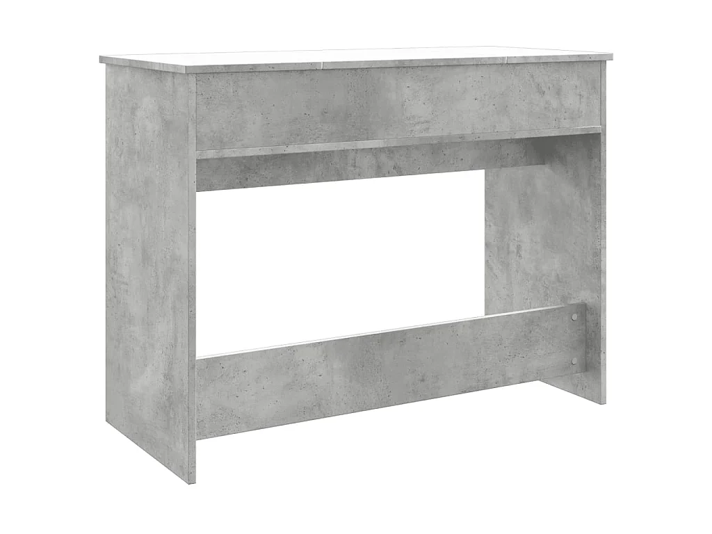 Tocador con espejo color gris hormigón 100x45x76 cm
