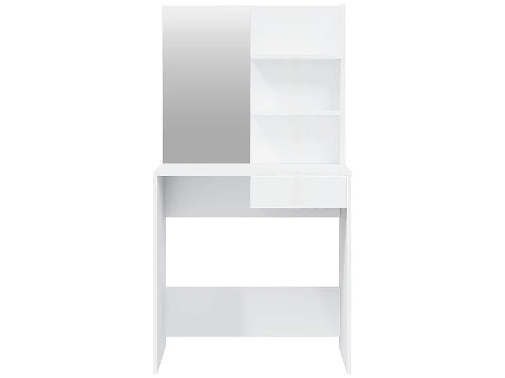 Toucador com espelho 74,5x40x141 cm branco brilhante