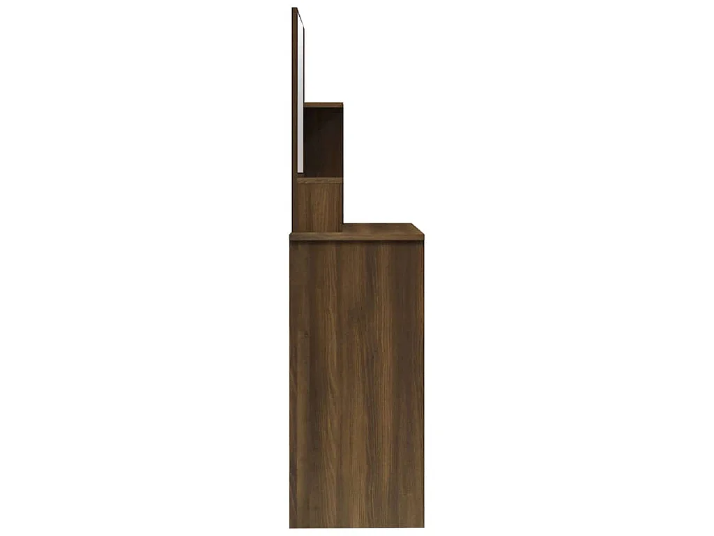 Schminktisch mit Spiegel Braun Eichen-Optik 86,5x35x136 cm