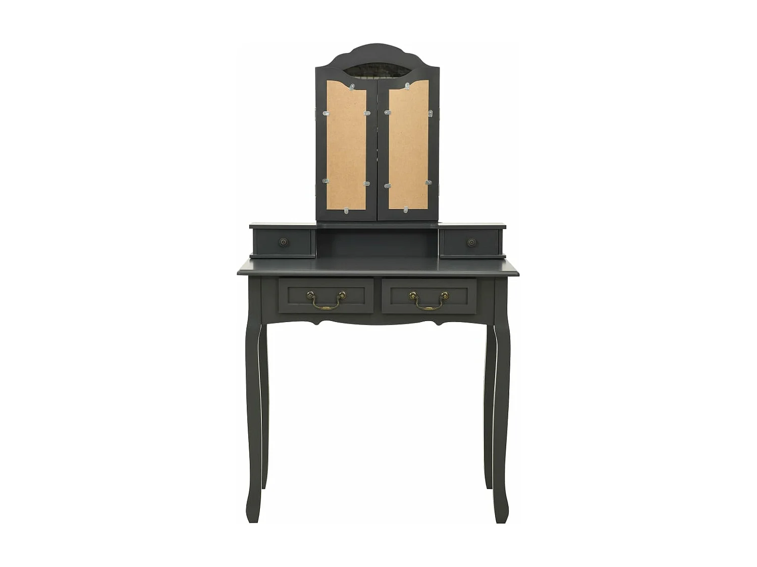 Kaptafelset met kruk 80x69x141 cm paulowniahout grijs