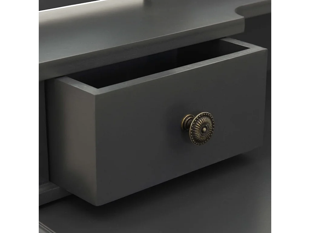 Kaptafelset met kruk 80x69x141 cm paulowniahout grijs