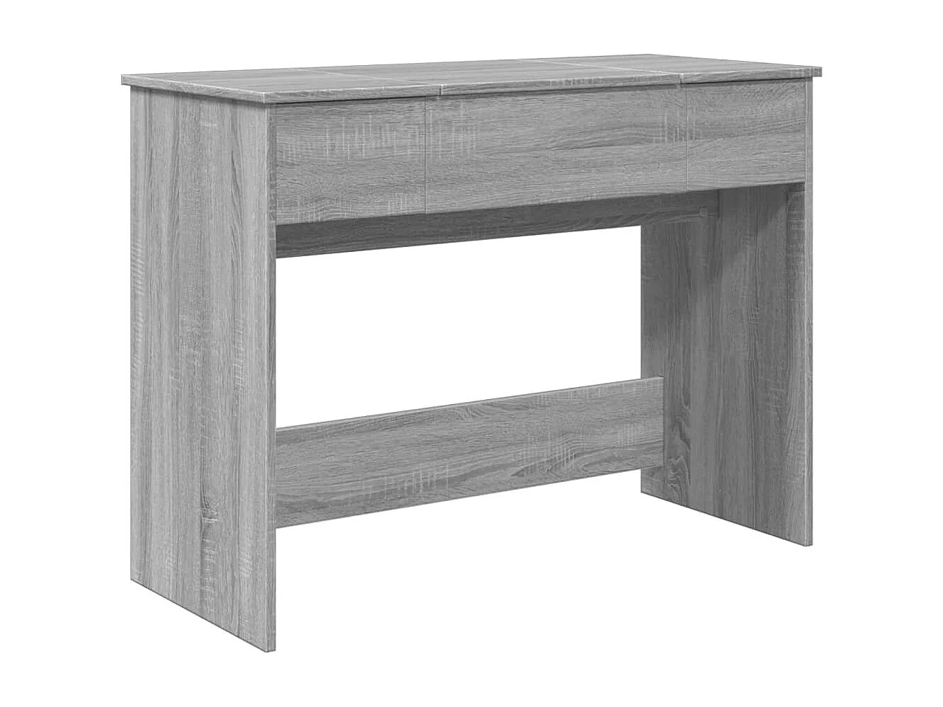 Coiffeuse avec miroir sonoma gris 100x45x76 cm