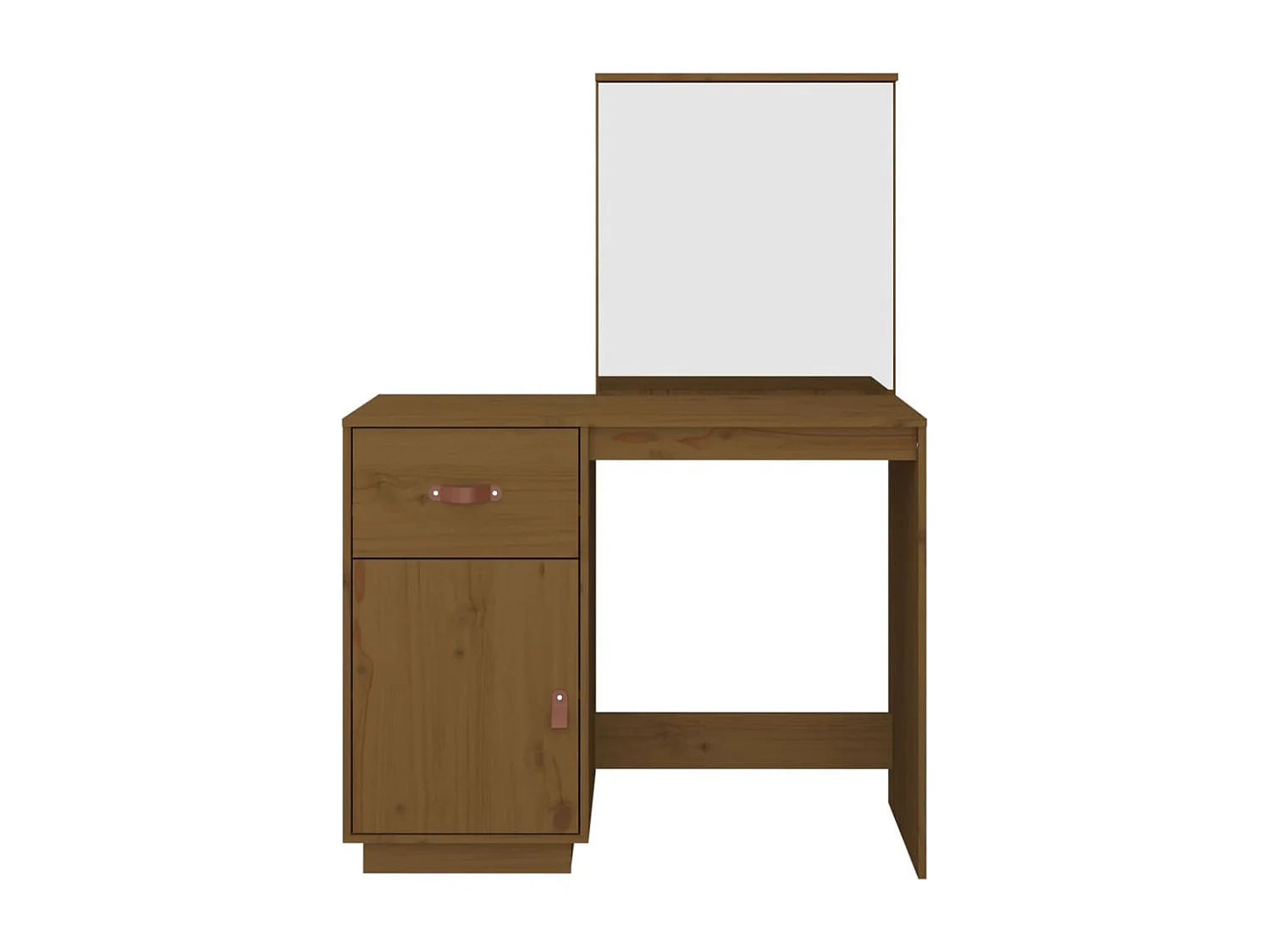 Coiffeuse Marron miel 95x50x134 cm Bois de pin massif