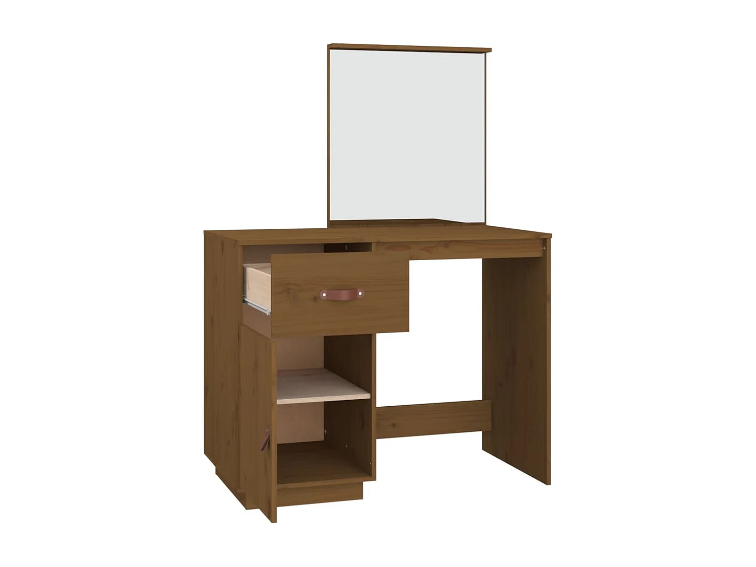 Coiffeuse Marron miel 95x50x134 cm Bois de pin massif