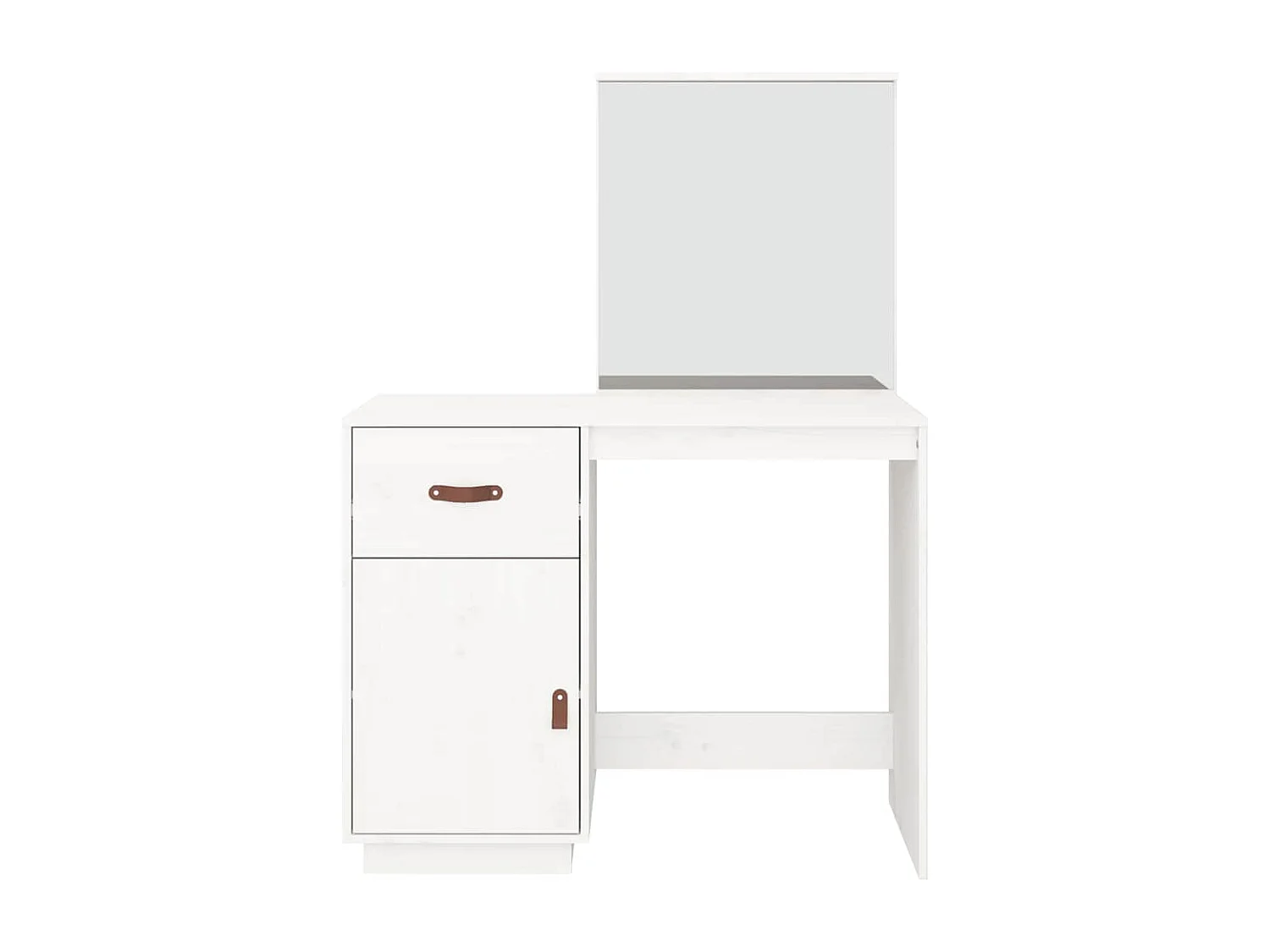 Toucador 95x50x134 cm madeira de pinho maciça branco