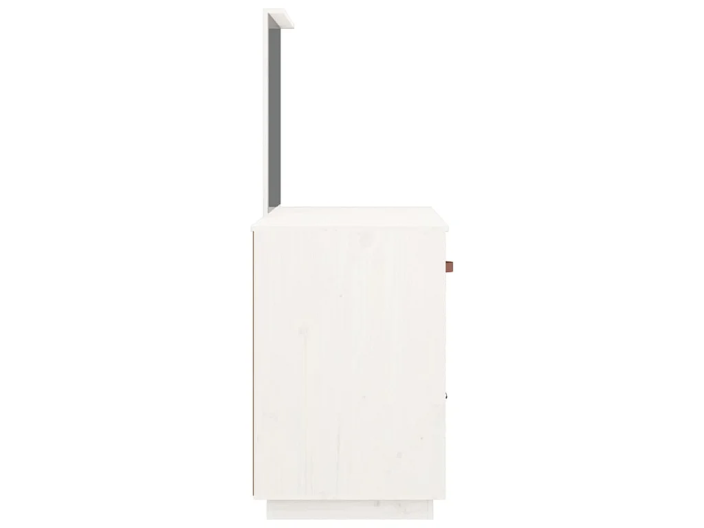 Coiffeuse Blanc 95x50x134 cm Bois de pin massif
