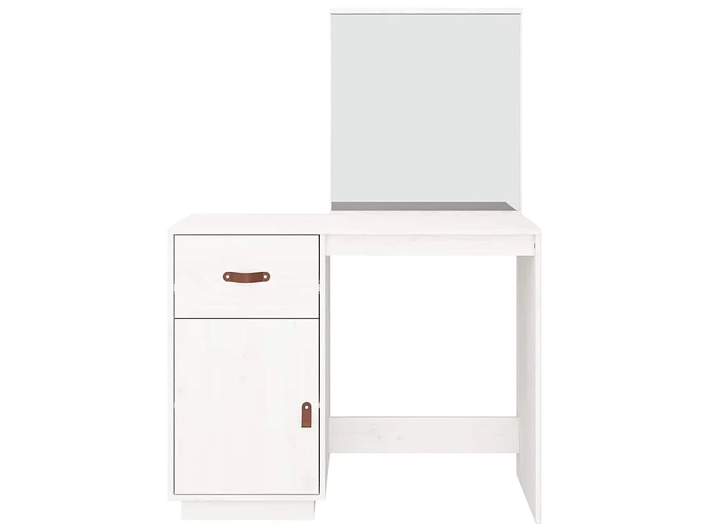 Toeletta Bianca 95x50x134 cm in Legno Massello di Pino