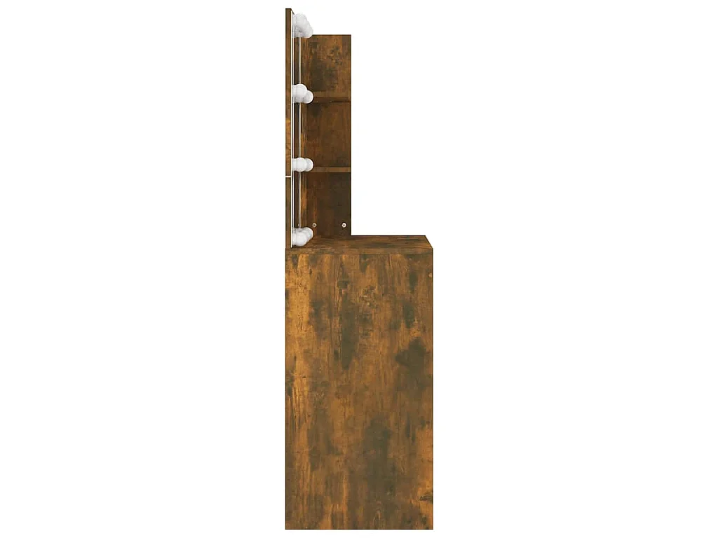 Coiffeuse avec LED Chêne marron 74,5x40x141 cm