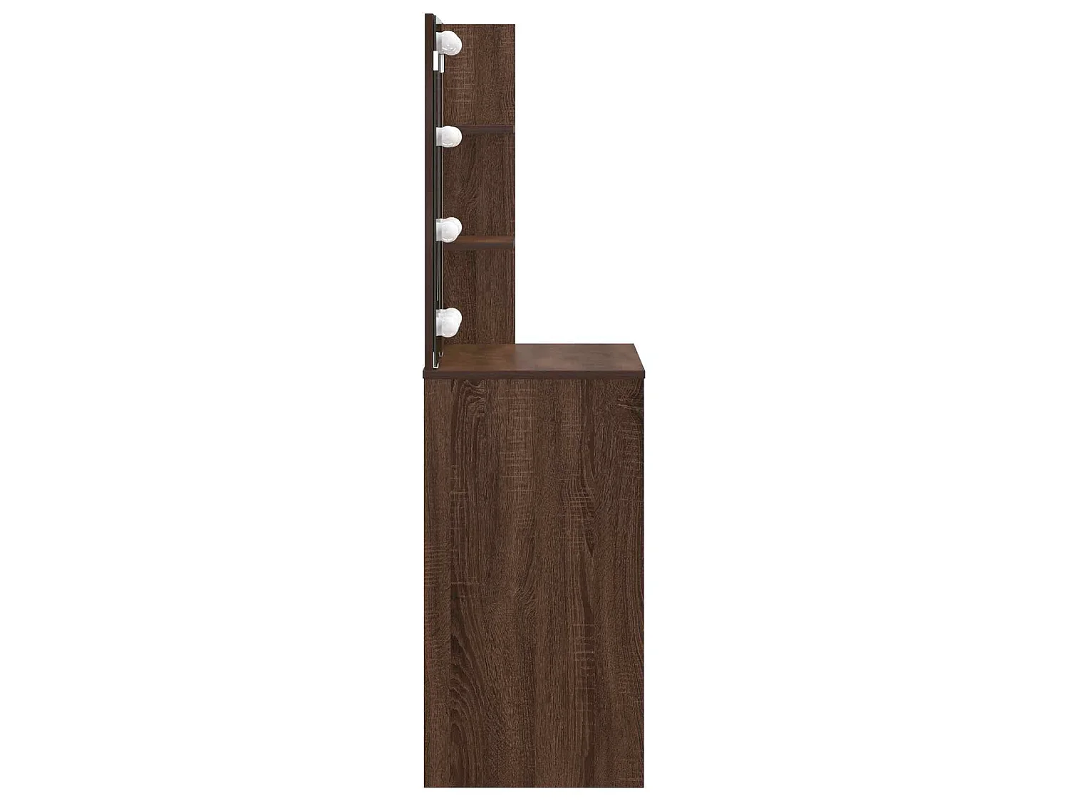 Kaptafel met LED-verlichting 74,5x40x141 cm bruin eikenkleur