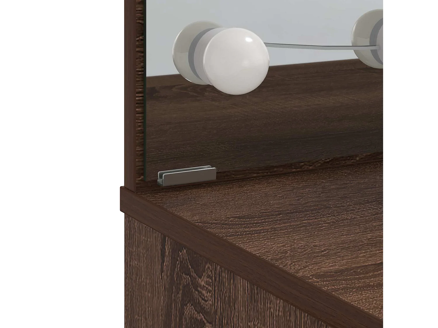 Kaptafel met LED-verlichting 74,5x40x141 cm bruin eikenkleur