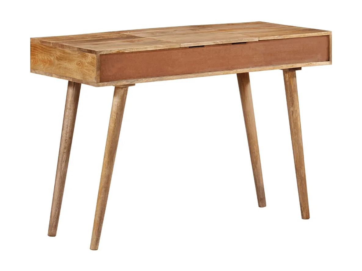 Mesa tocador con espejo madera maciza de mango 112x45x76 cm