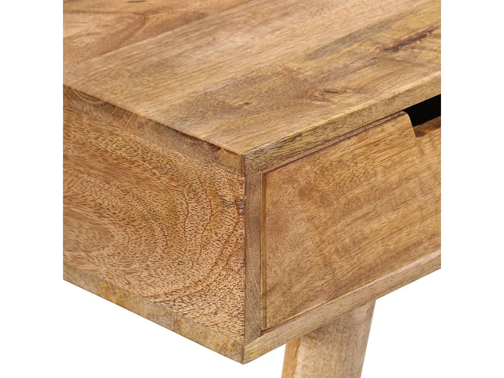 Mesa tocador con espejo madera maciza de mango 112x45x76 cm