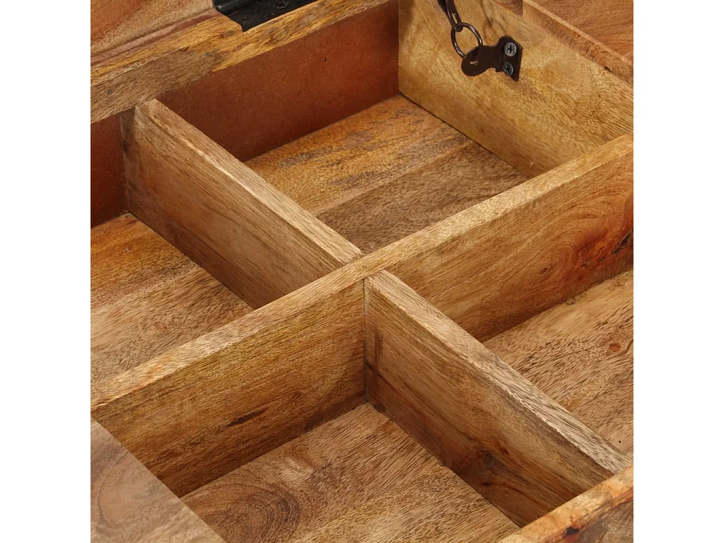 Mesa tocador con espejo madera maciza de mango 112x45x76 cm