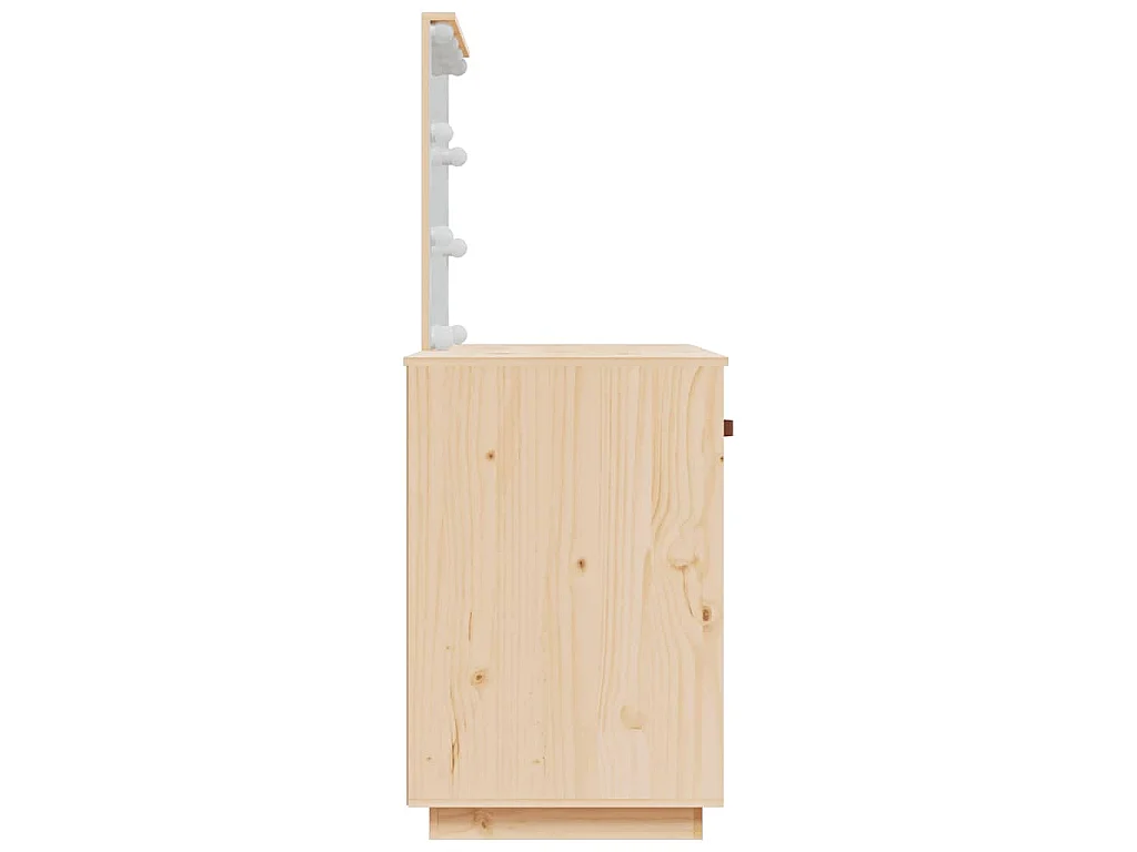 Schminktisch mit LED 95x50x133,5 cm Massivholz Kiefer