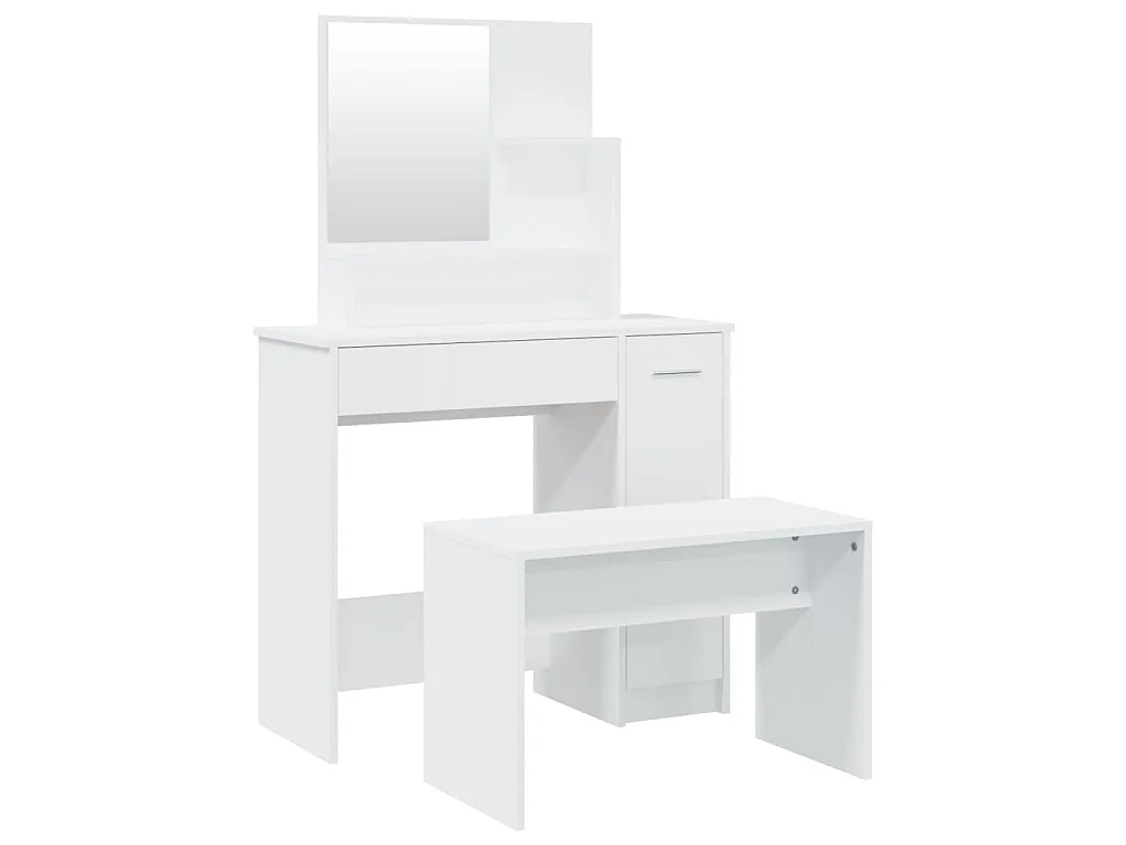 Ensemble de coiffeuse Blanc 86,5x35x136 cm