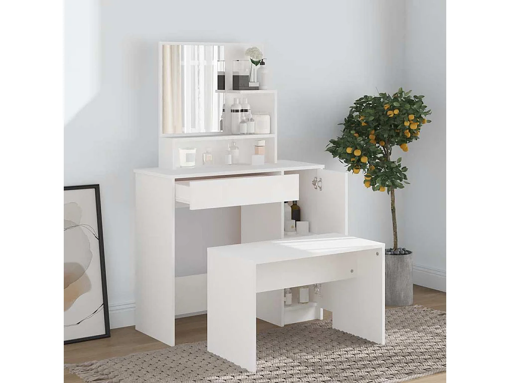 Kaptafelset 86,5x35x136 cm wit