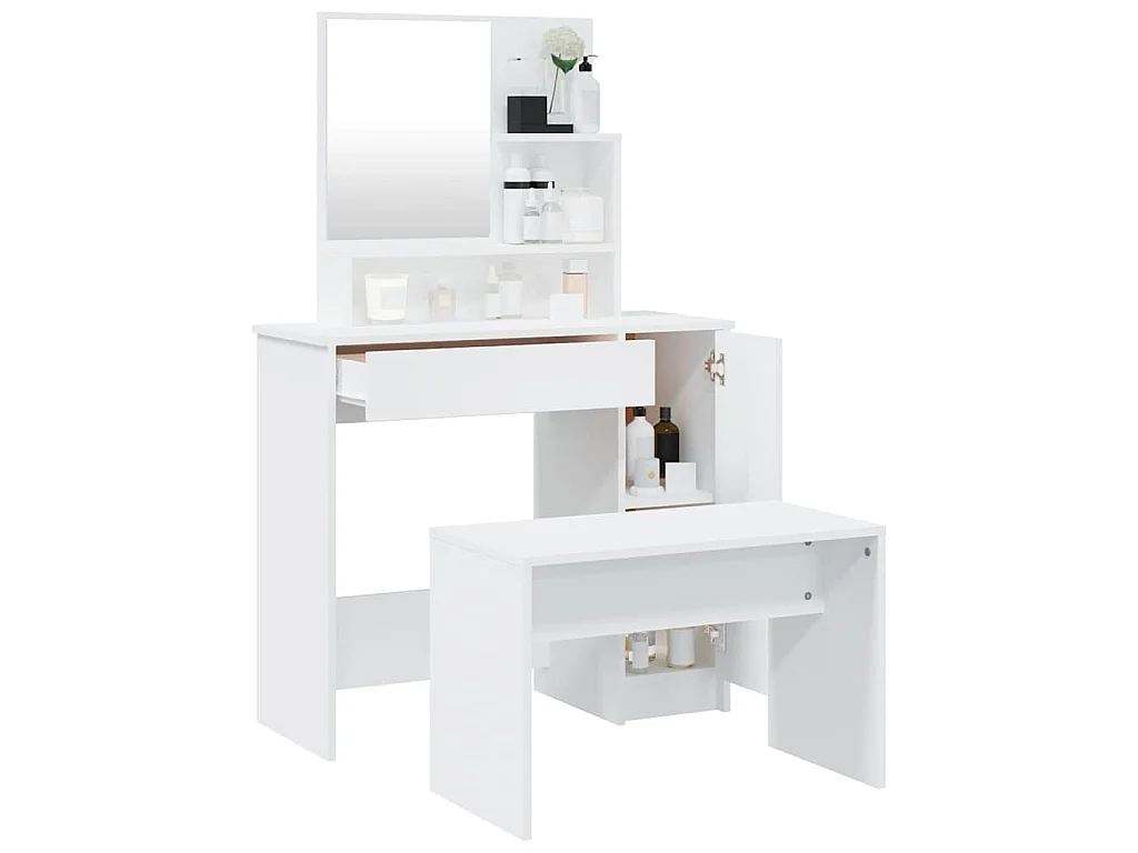 Kaptafelset 86,5x35x136 cm wit