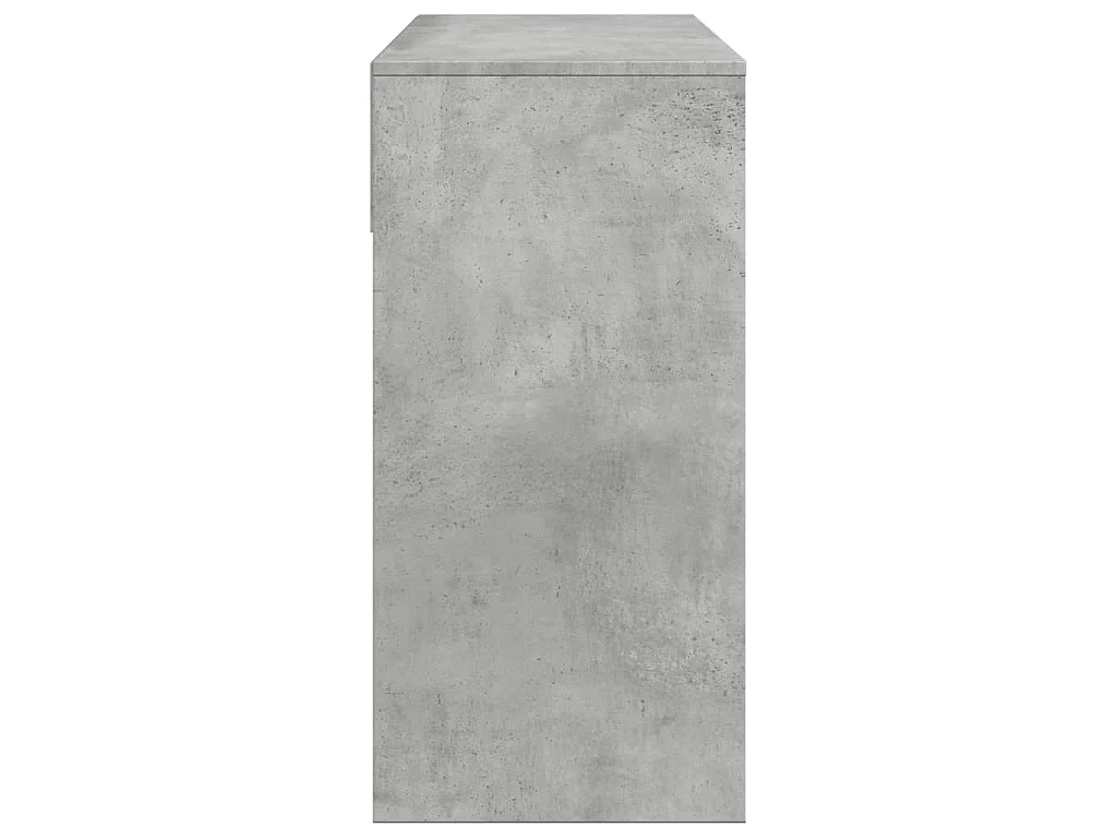 Coiffeuse avec miroir gris béton 80x39x80 cm