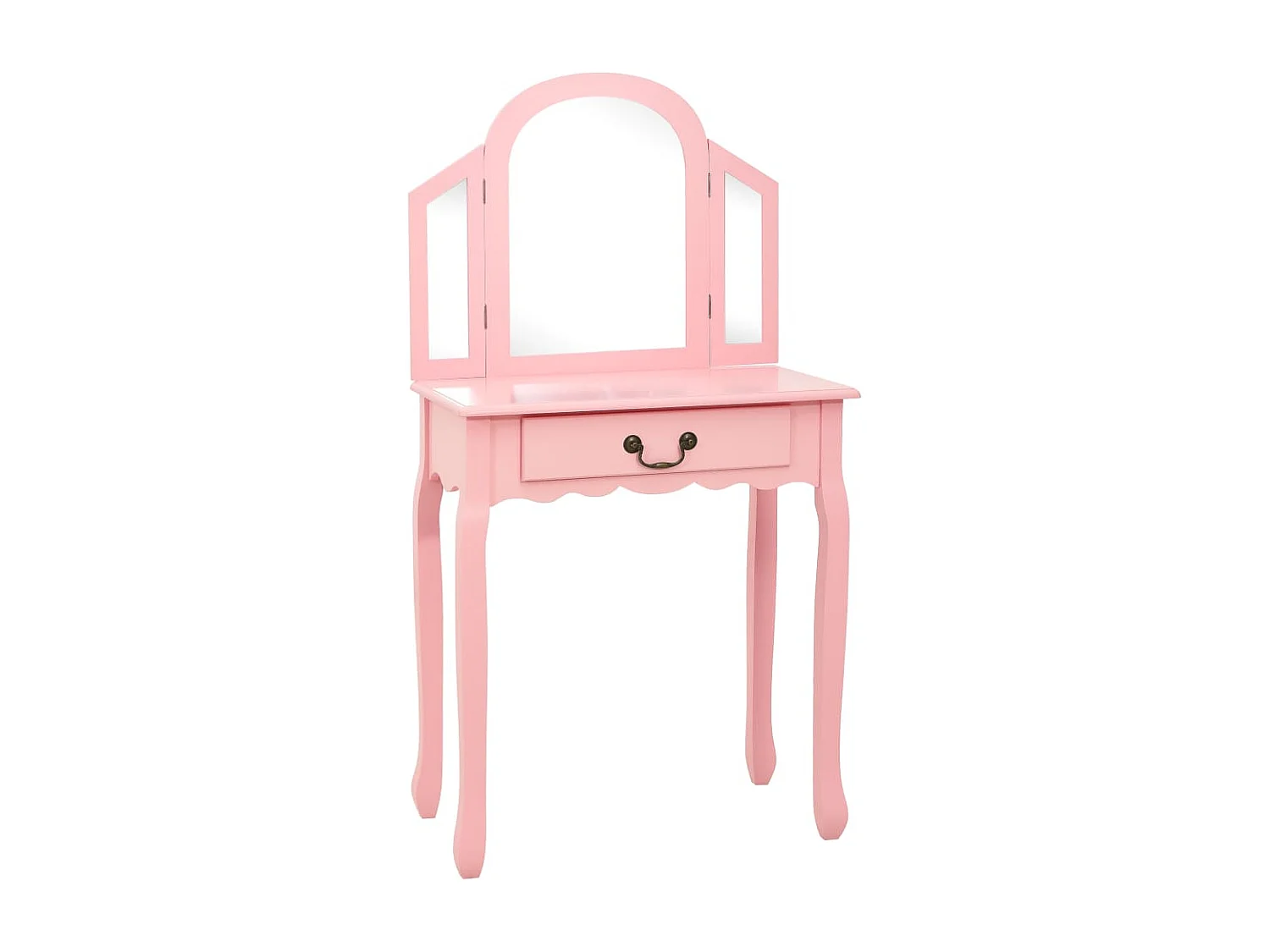 Coiffeuse et tabouret Rose 65x36x128 cm Bois de paulownia MDF