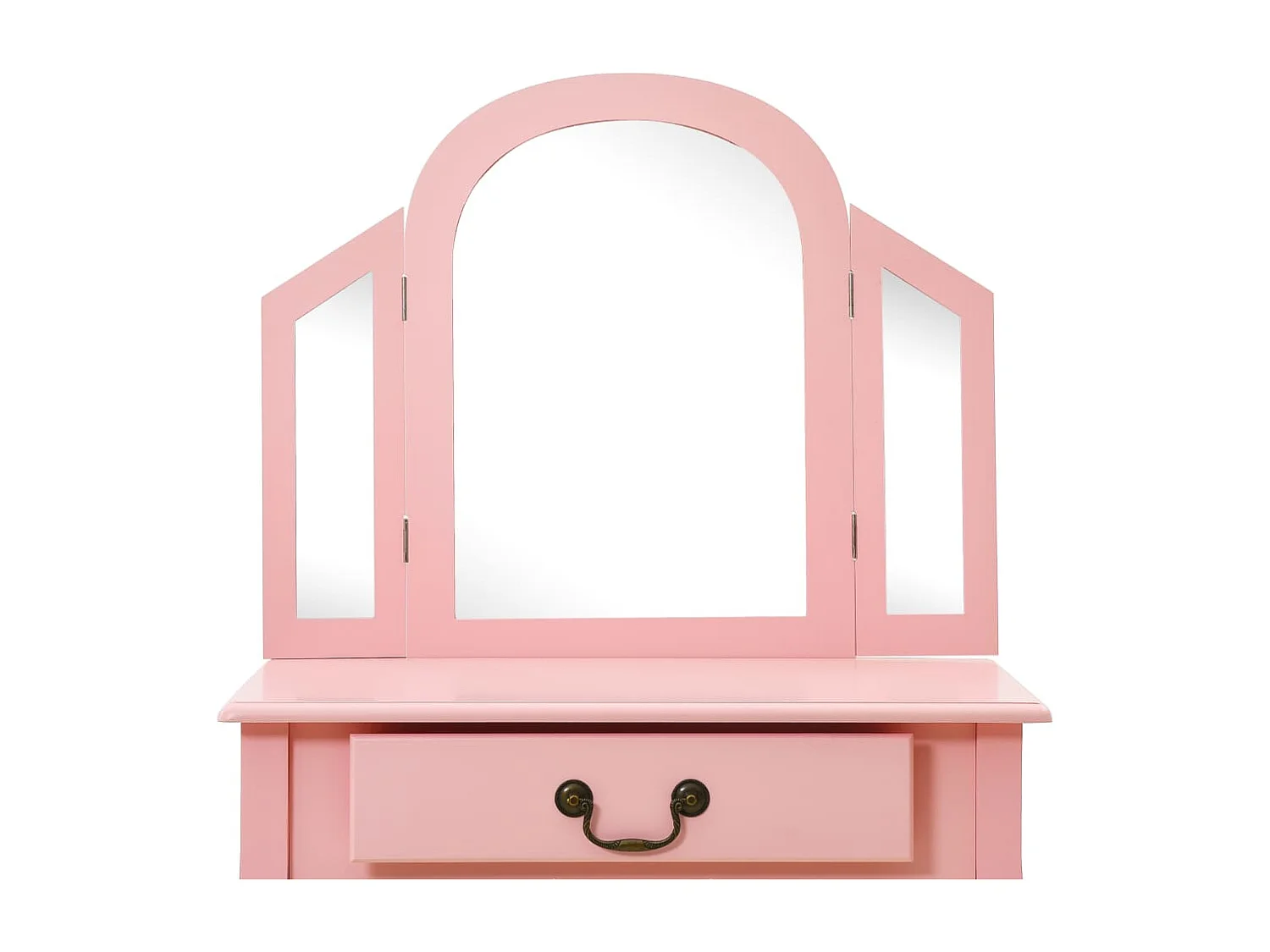 Coiffeuse et tabouret Rose 65x36x128 cm Bois de paulownia MDF