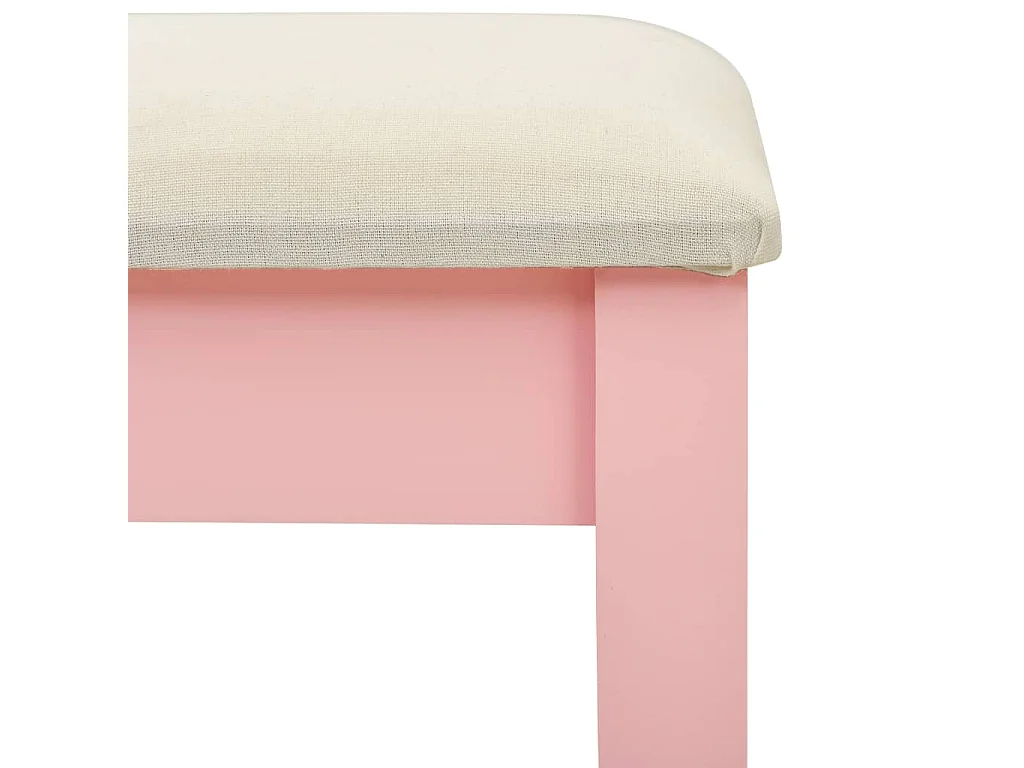 Kaptafel met kruk 65x36x128 cm paulowniahout MDF roze