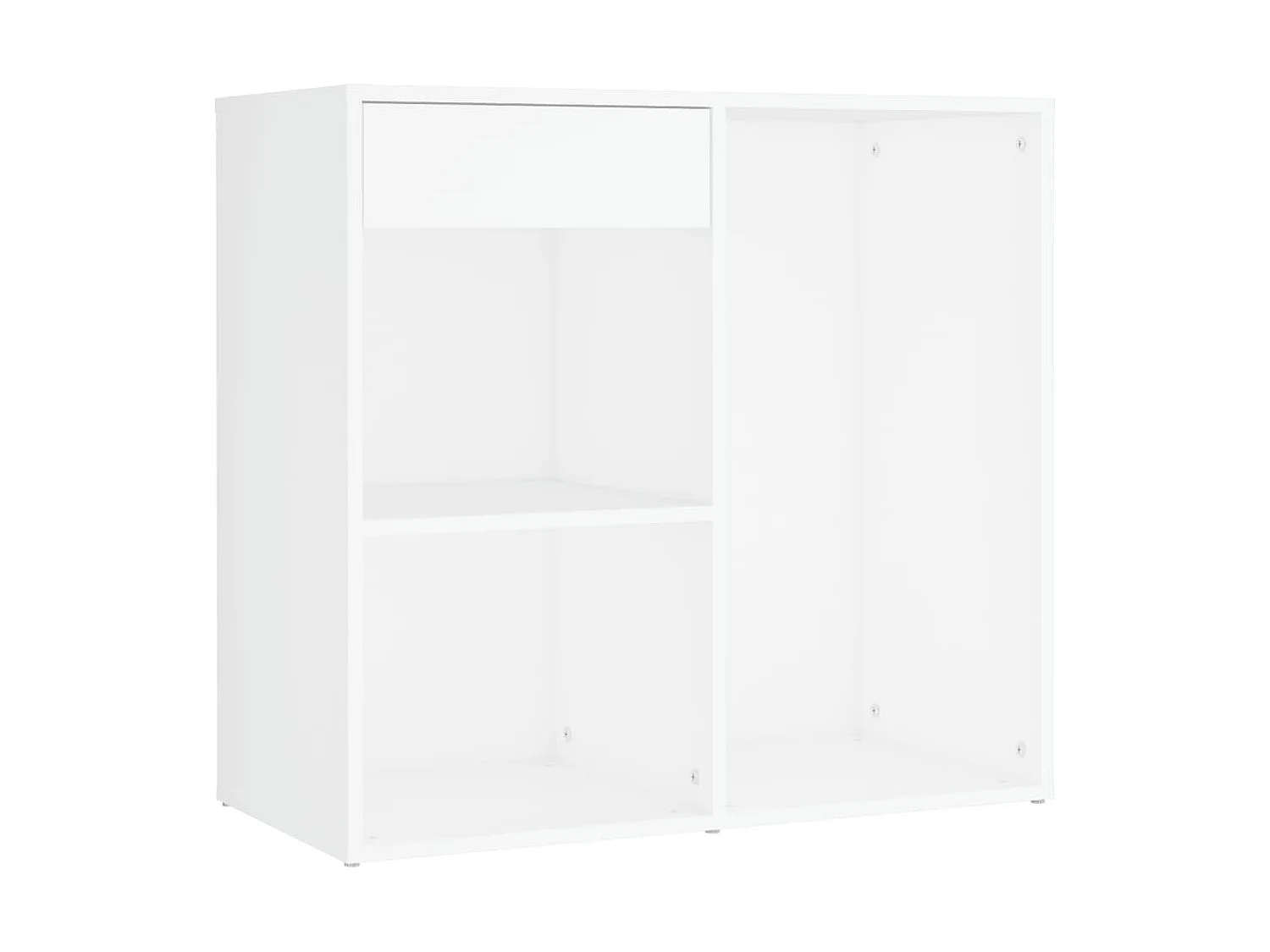 Tocador con LED y armario madera contrachapada blanco