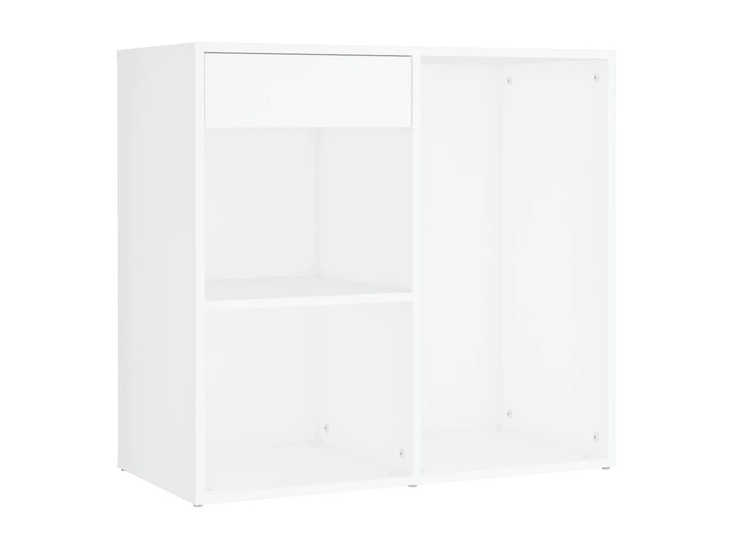 Tocador con LED y armario madera contrachapada blanco