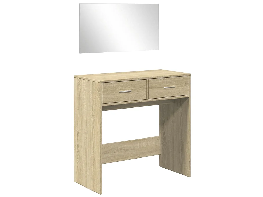 Coiffeuse avec miroir chêne sonoma 80x39x80 cm