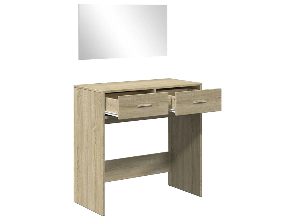 Coiffeuse avec miroir chêne sonoma 80x39x80 cm