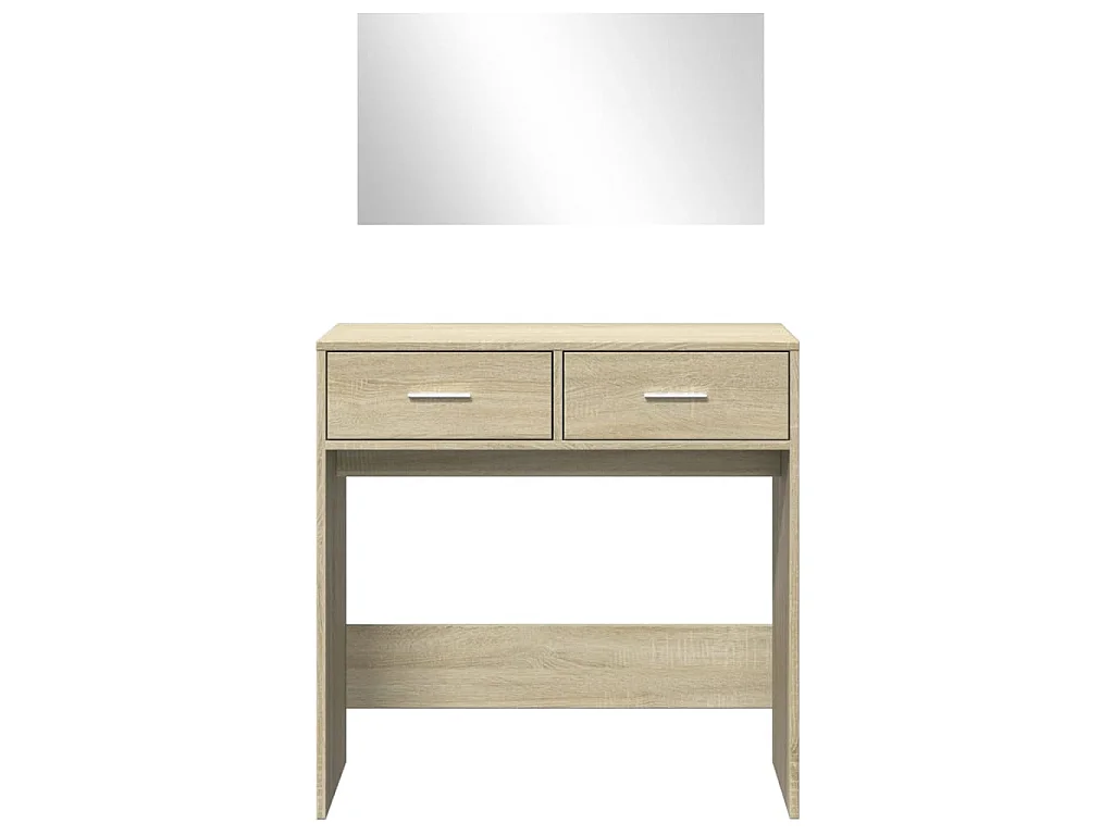 Coiffeuse avec miroir chêne sonoma 80x39x80 cm
