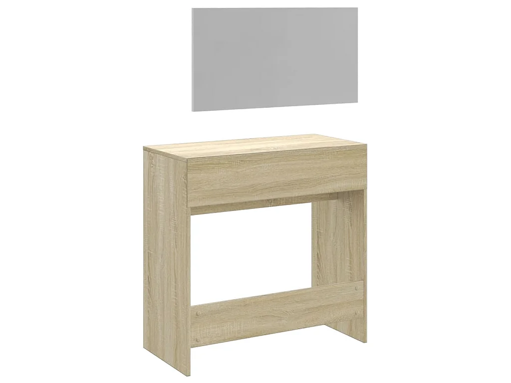 Coiffeuse avec miroir chêne sonoma 80x39x80 cm
