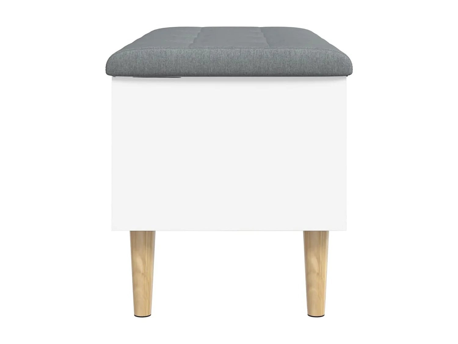 Panca Portaoggetti Bianca 82x42x46 cm in Legno Multistrato