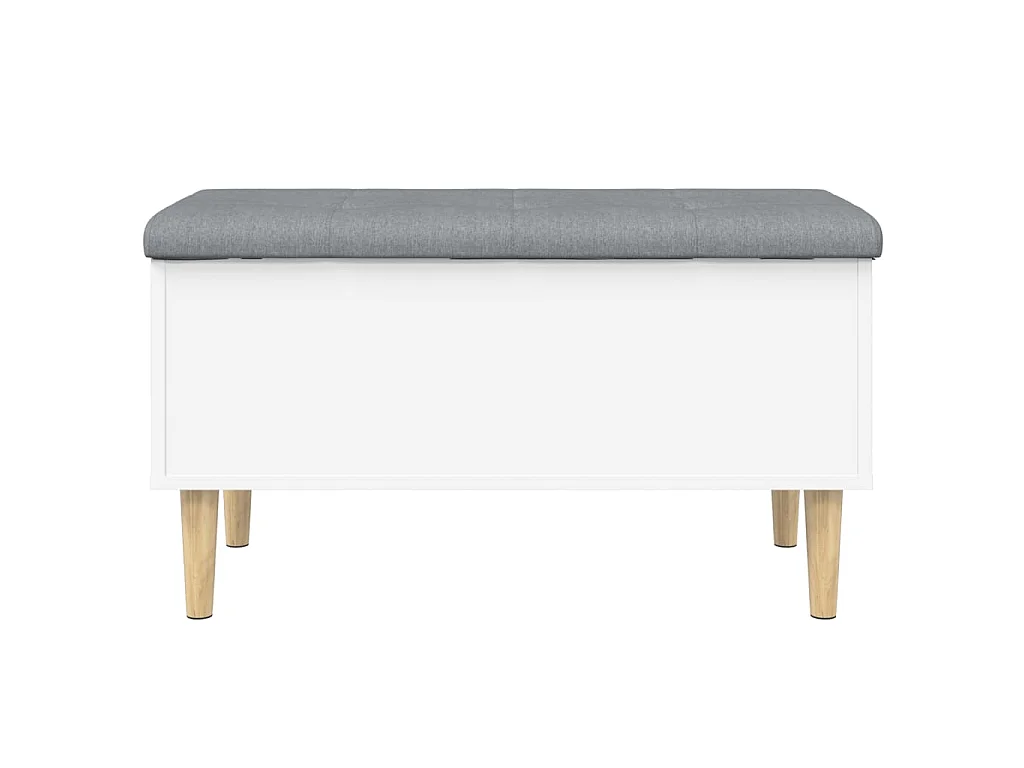 Banc de rangement blanc 82x42x46 cm bois d'ingénierie