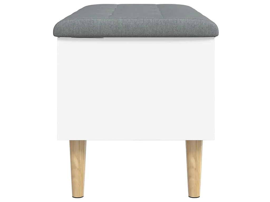 Banc de rangement blanc 82x42x46 cm bois d'ingénierie
