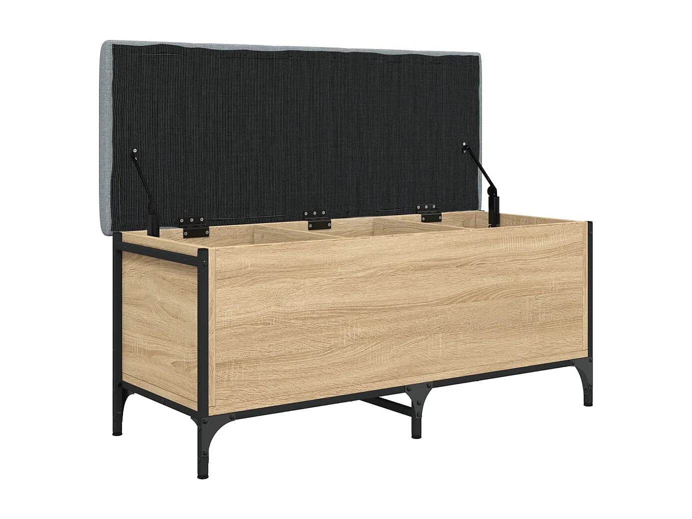 Sitzbank mit Stauraum Sonoma-Eiche 102x42x45 cm Holzwerkstoff