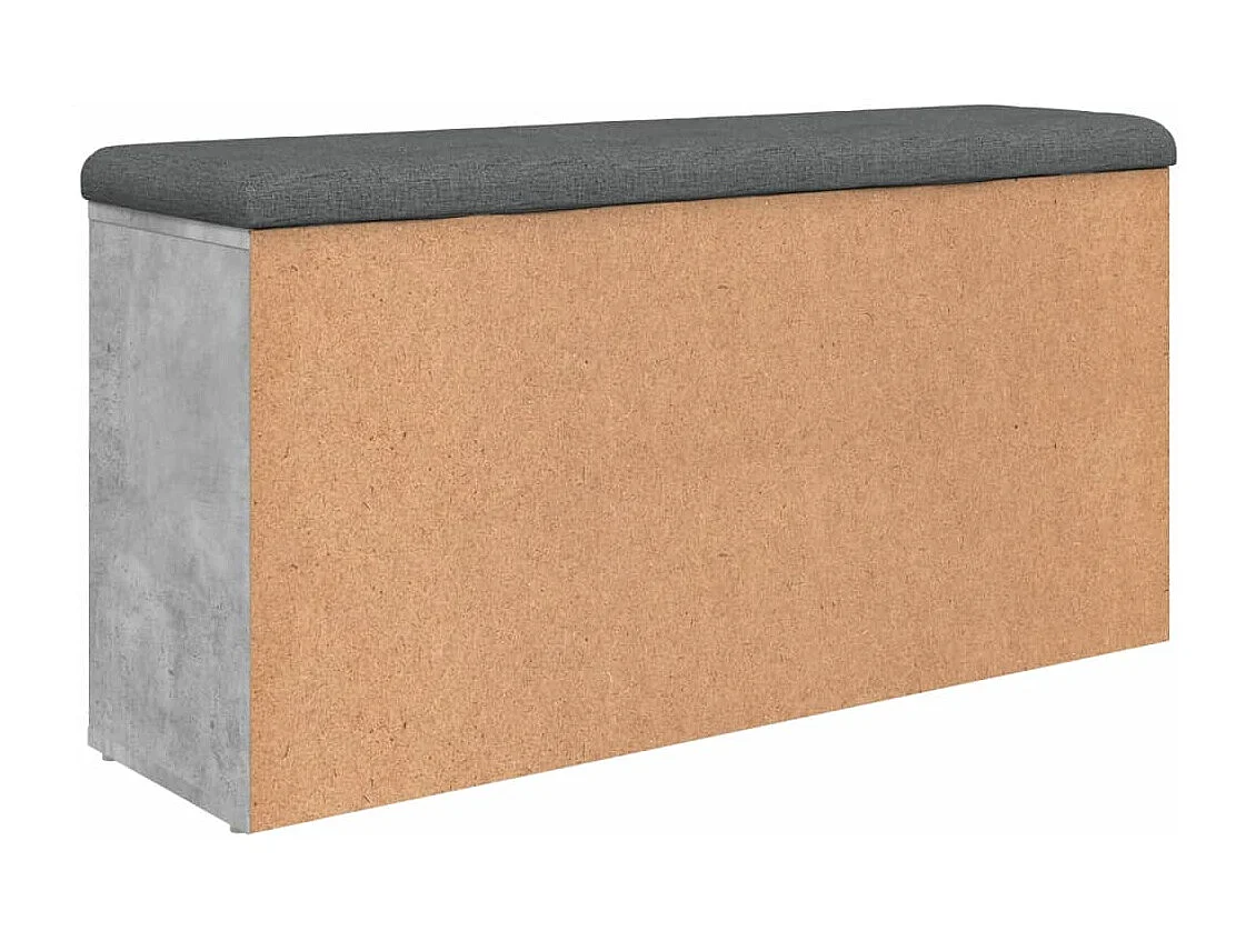 Schuhbank Betongrau 102x32x50 cm Holzwerkstoff