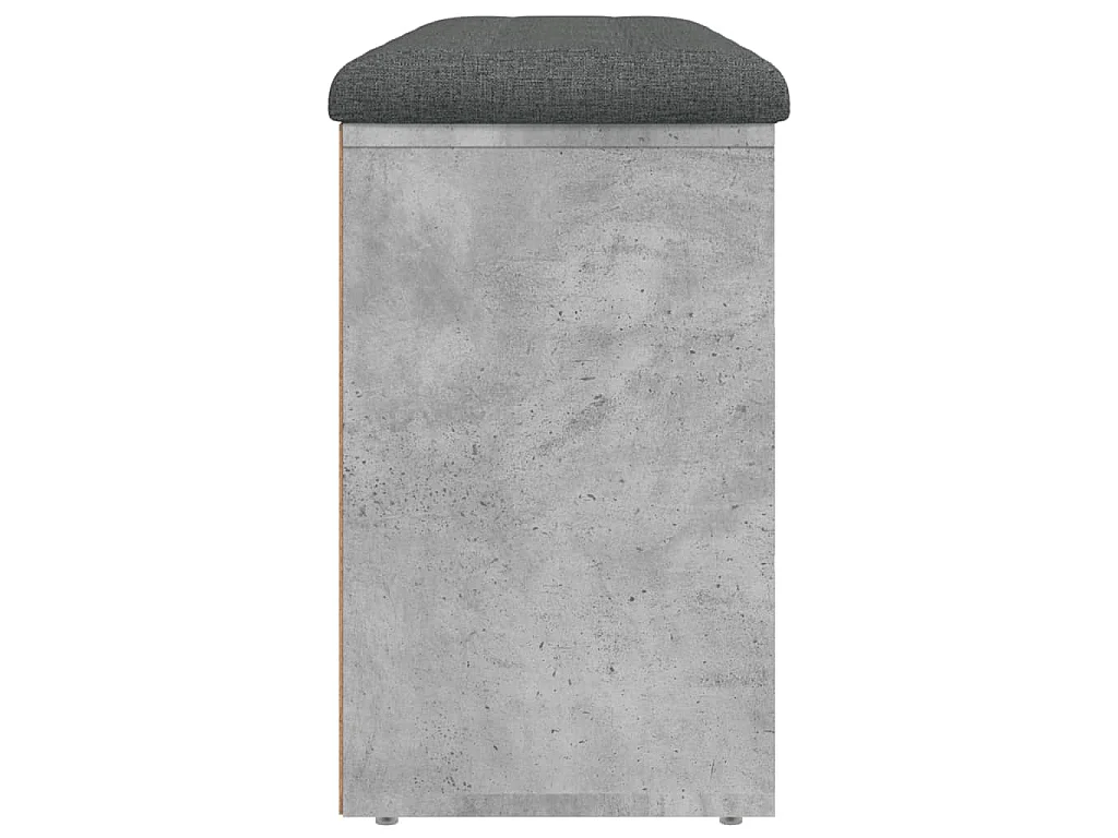 Banc à chaussures gris béton 102x32x50 cm bois d'ingénierie