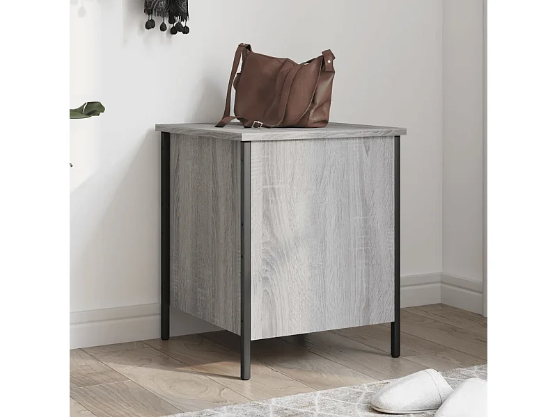 Sitzbank mit Stauraum Grau Sonoma 40x42,5x50 cm Holzwerkstoff