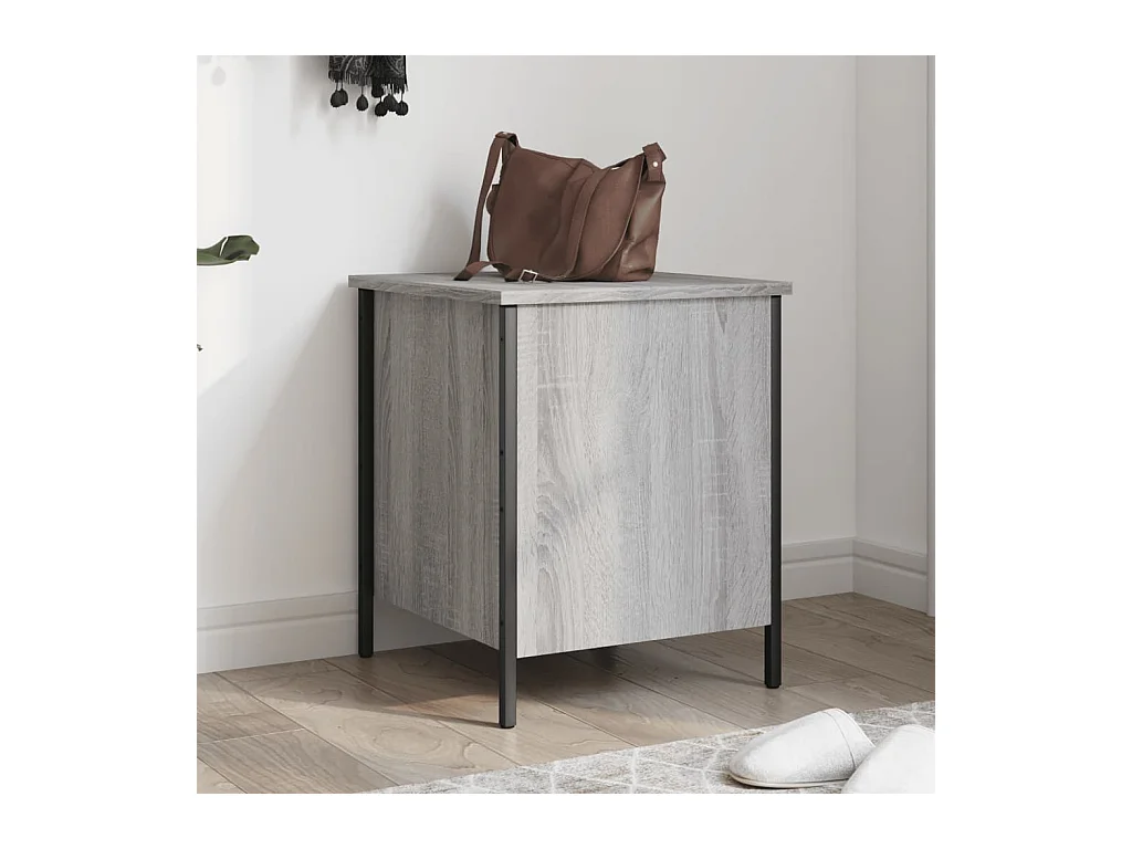 Banc de rangement sonoma gris 40x42,5x50 cm bois d'ingénierie