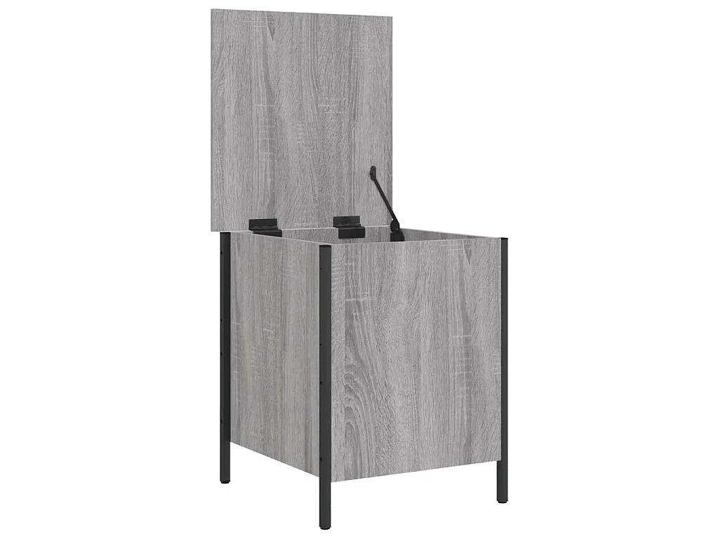 Opbergbankje 40x42,5x50 cm bewerkt hout grijs sonoma eikenkleur