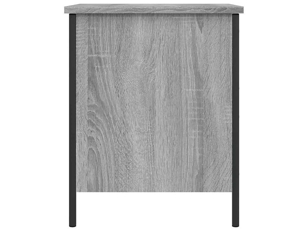 Opbergbankje 40x42,5x50 cm bewerkt hout grijs sonoma eikenkleur