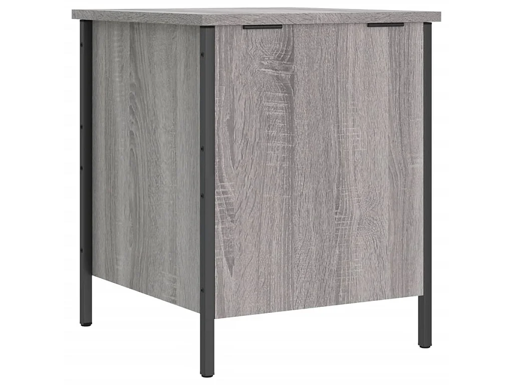 Opbergbankje 40x42,5x50 cm bewerkt hout grijs sonoma eikenkleur