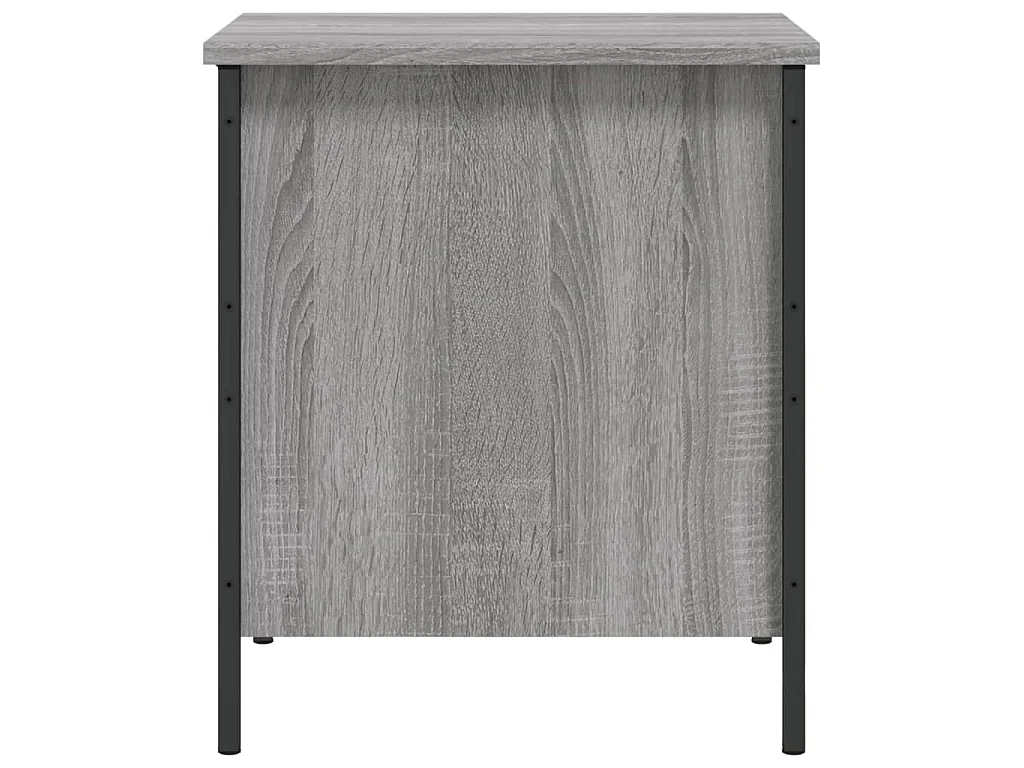 Opbergbankje 40x42,5x50 cm bewerkt hout grijs sonoma eikenkleur