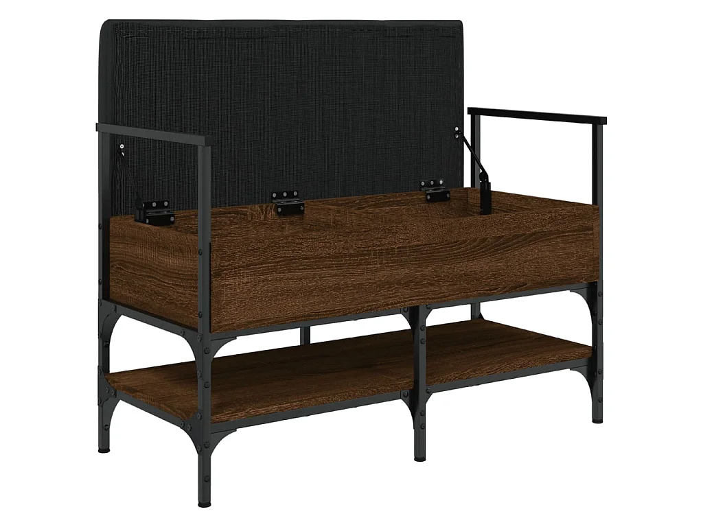 Schoenenbank 85,5x42x57,5 cm bewerkt hout bruin eikenkleur