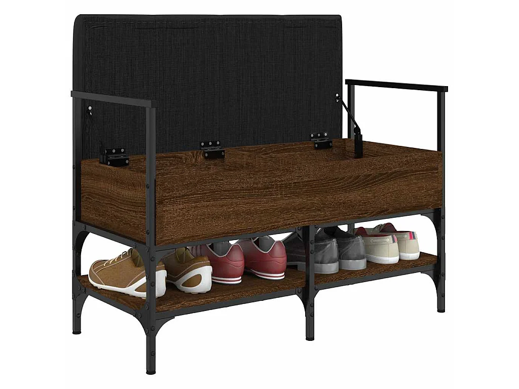 Panca Porta Scarpe Rovere Marrone 85,5x42x57,5 cm