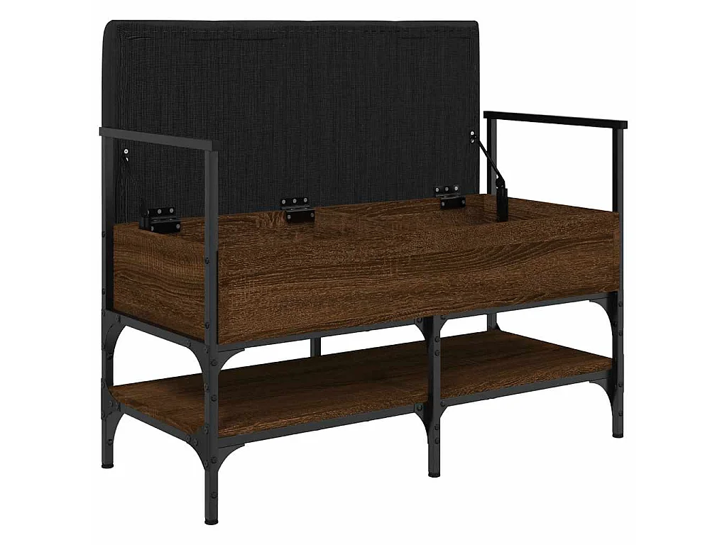 Panca Porta Scarpe Rovere Marrone 85,5x42x57,5 cm