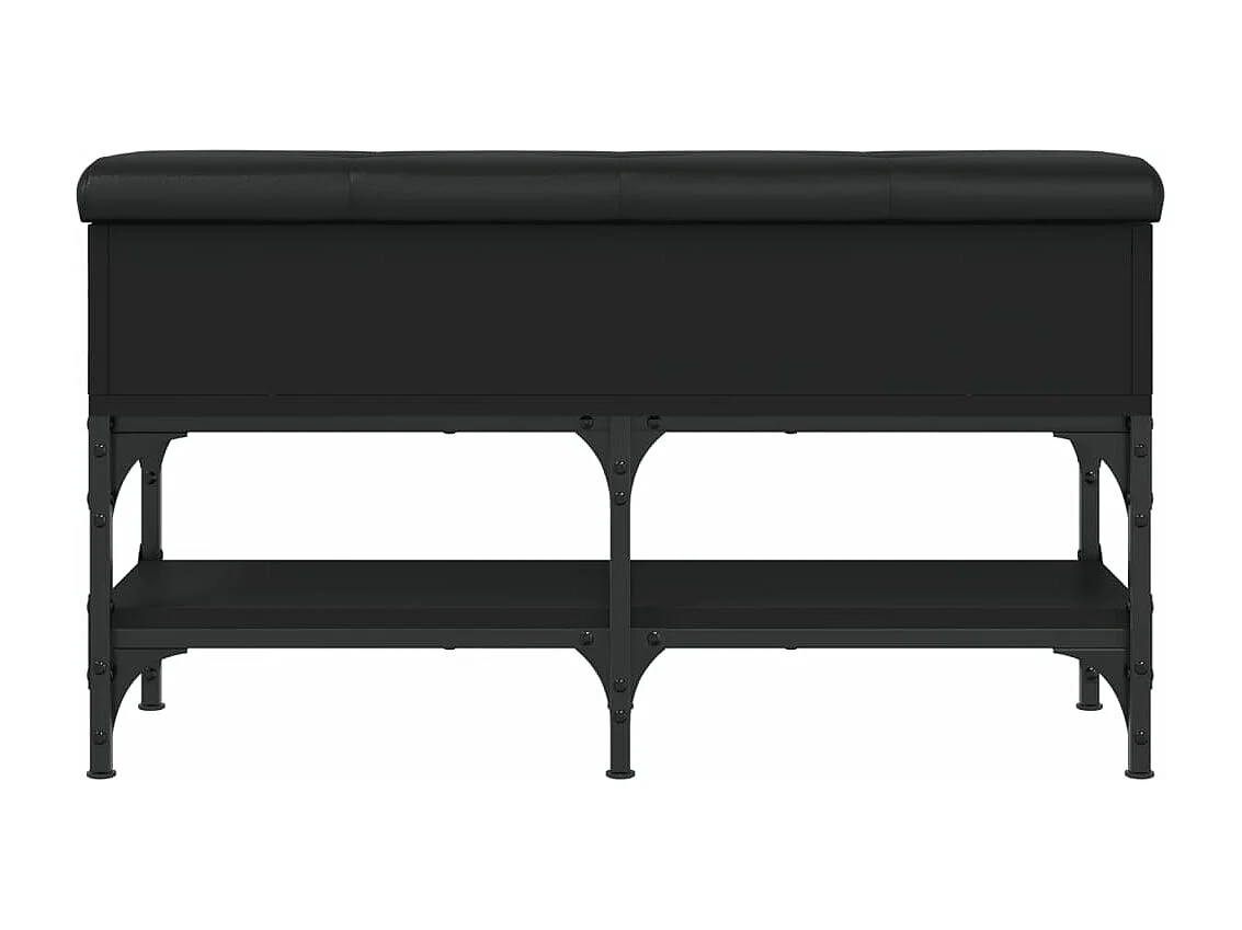 Schoenenbank 82x32x45 cm bewerkt hout zwart