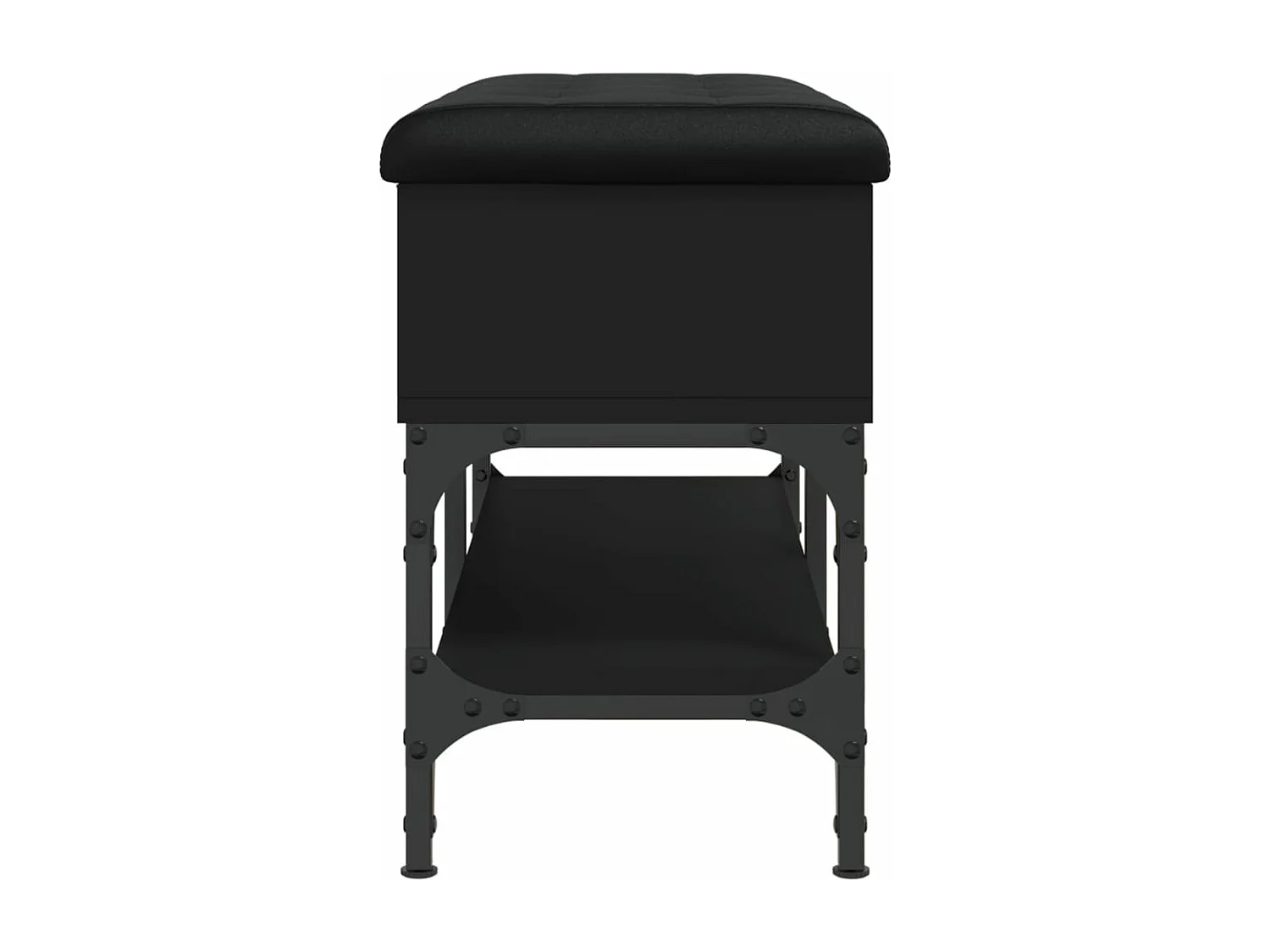 Schoenenbank 82x32x45 cm bewerkt hout zwart