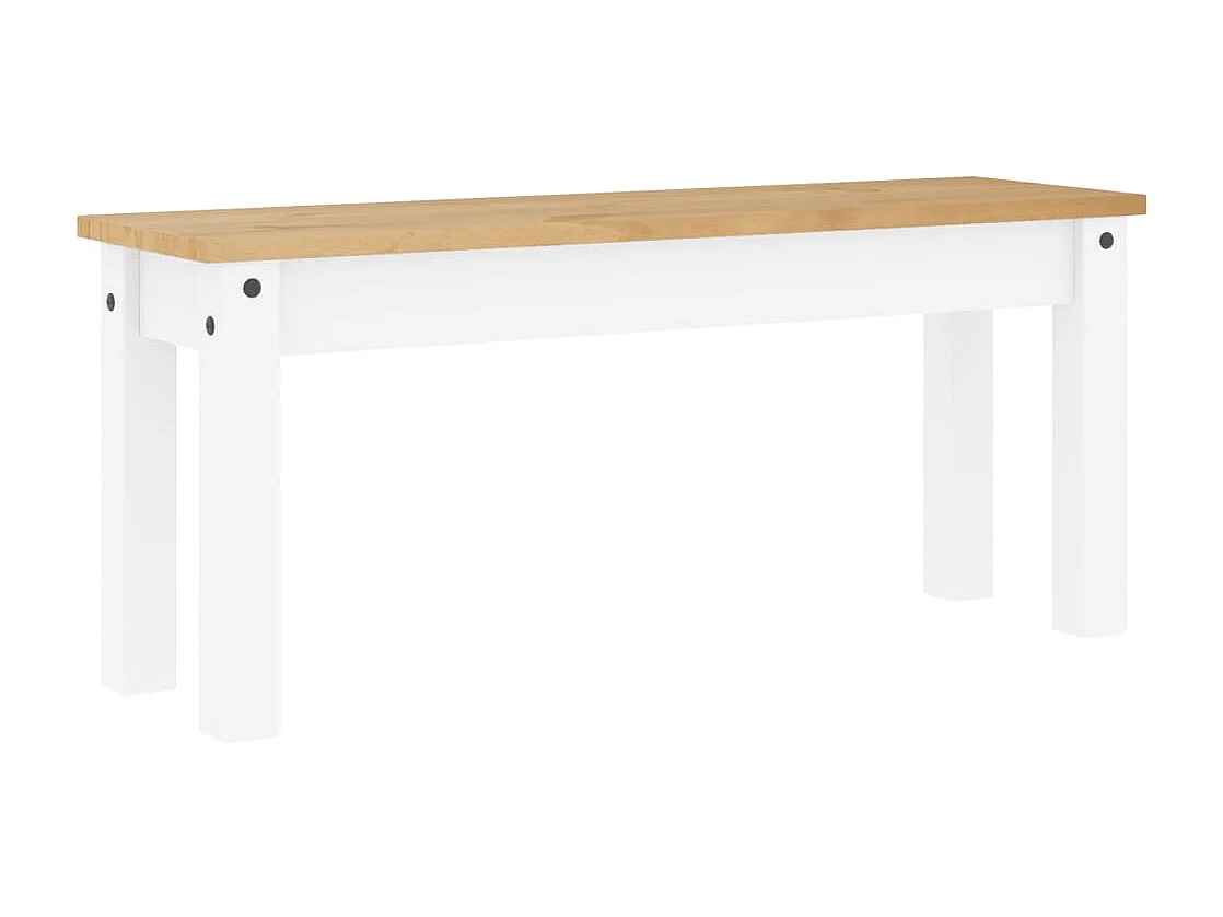 Banc à manger Panama blanc 105x30x45 cm bois massif de pin