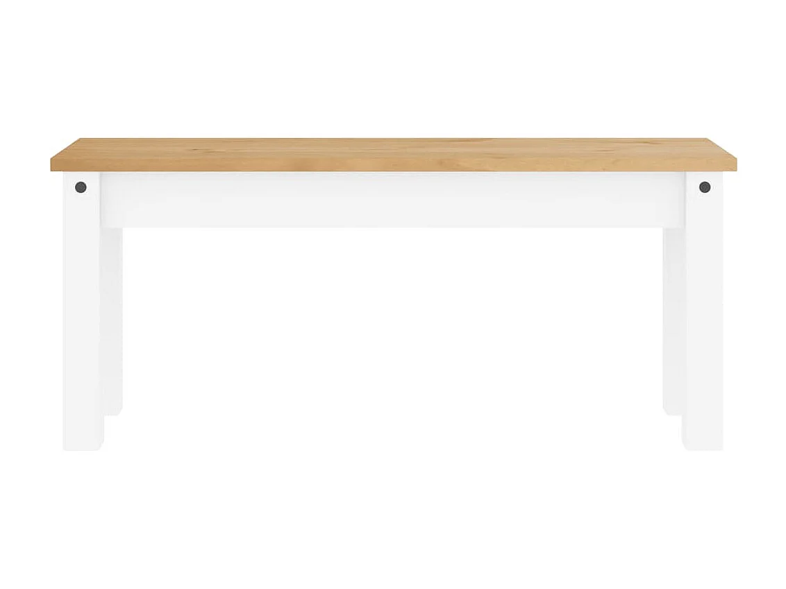 Banc à manger Panama blanc 105x30x45 cm bois massif de pin
